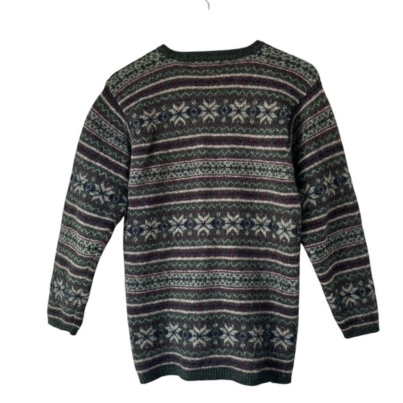 Croft & Barrow Fair Isle Gray Cardigan Sweater, Medium - Picture 5 of 9